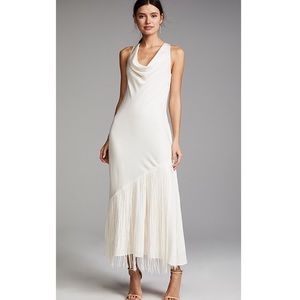 Elizabeth and James Cowl Neck Fringe Dress Size 12